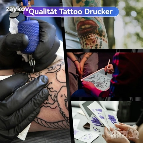 Безжичен принтер за шаблони за татуировки - подходящ за професионалисти и начинаещи, Bluetooth, снимка 2 - Друга електроника - 51928315