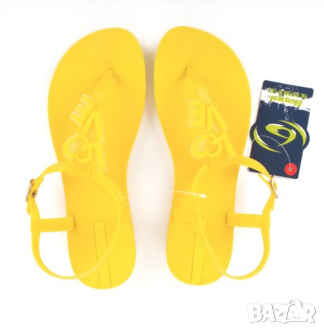 Жълти дамски силиконови равни сандали Beppi - 38, снимка 1