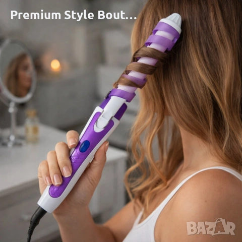 Маша за перфектни къдрици у дома или в салона, снимка 2 - Маши за коса - 53626692