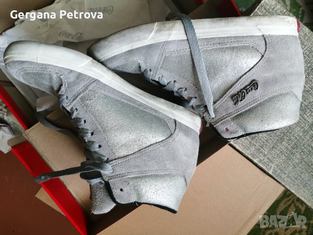 Високи кецове естествен велур Coca Cola, снимка 3 - Кецове - 40448440