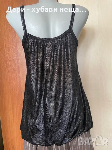 Еластичен топ в черно и сребристо🍀❤️S,M, L❤️🍀арт.368, снимка 5 - Корсети, бюстиета, топове - 41119994