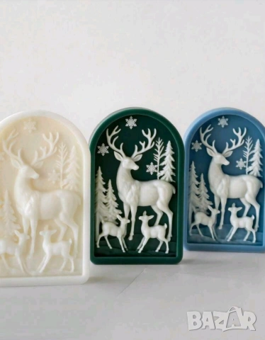 Молд елен със сърни, снимка 5 - Форми - 53592444