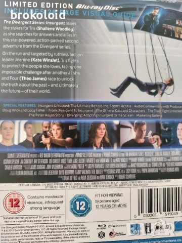 Insurgent mediabook digibook blu ray, снимка 2 - Blu-Ray филми - 53671498