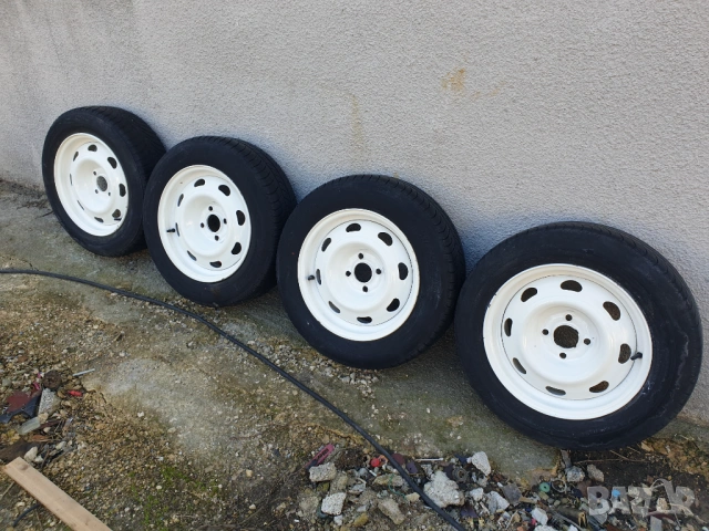 Джанти с гуми за Citroen 4x108 15“ прахово боядисани, снимка 7 - Гуми и джанти - 53669613