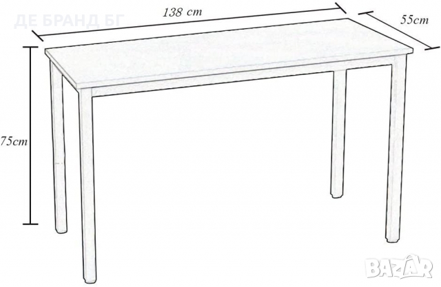Трапезна маса / бюро AC3BB-140-UK, снимка 3 - Бюра - 36072338