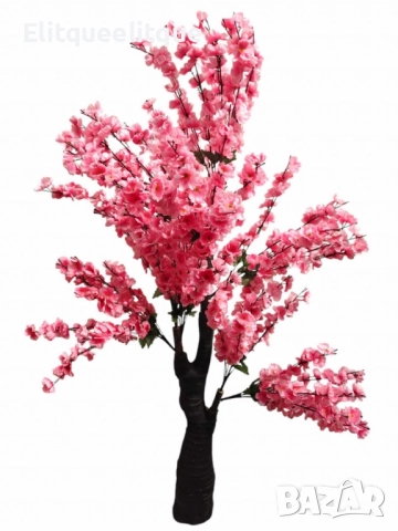 Изкуствено декоративно дърво, Цъфтяща сакура, 1.7 м, снимка 5 - Декорация за дома - 52187286
