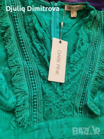 зелена рокля, снимка 3 - Рокли - 52305822