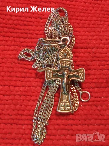 СТАРО РУСКО ПРАВОСЛАВНО СРЕБЪРНО РАЗПЯТИЕ КРЪСТ СРЕБРО 925 с 2 МАРКИРОВКИ и СРЕБЪРНА ВЕРИЖКА 40046, снимка 13 - Антикварни и старинни предмети - 50180881