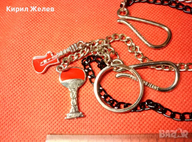PUCCHINO JEANS ФЕШЪН СИНДЖИР МАРКОВ КЮСТЕК ВЕРИЖКА За КЛЮЧОВЕ АРТ АКСЕСОАР За ДЖИНСИ 20510, снимка 7 - Колиета, медальони, синджири - 47296383