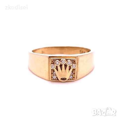 Златен мъжки пръстен 4,53гр. размер:64 14кр. проба:585 модел:32566-1