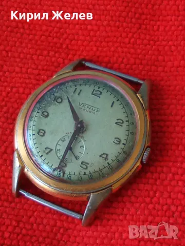 VENUS 19 RUBIS - ANTIMAGNETIC SWISS MADE Стар ПОЗЛАТЕН РЯДЪК Мех. МАРКОВ ВИНТИДЖ ЧАСОВНИК 29114, снимка 17 - Антикварни и старинни предмети - 37322833