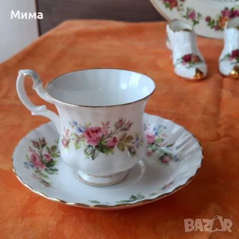 Двойни порцеланови сетове с цветя, снимка 3 - Чаши - 50112952