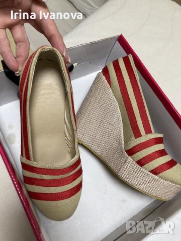 Бежово червени сладурски обувки, снимка 9 - Дамски ежедневни обувки - 36502267