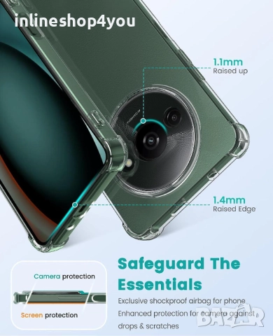 Прозрачен Силиконов Удароустойчив Кейс за Xiaomi Redmi A3, снимка 5 - Калъфи, кейсове - 52647349