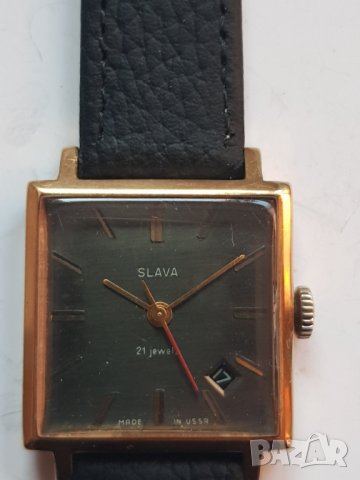 Позлатен мъжки механичен часовник Слава (21jewels), снимка 5 - Антикварни и старинни предмети - 39225638