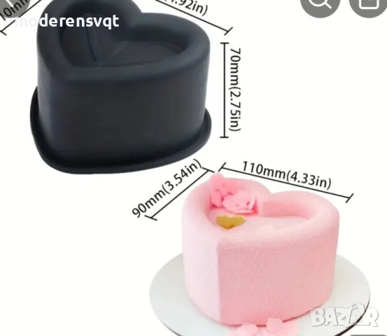 Силиконова форма сърце за торни свещи, снимка 6 - Форми - 51835814