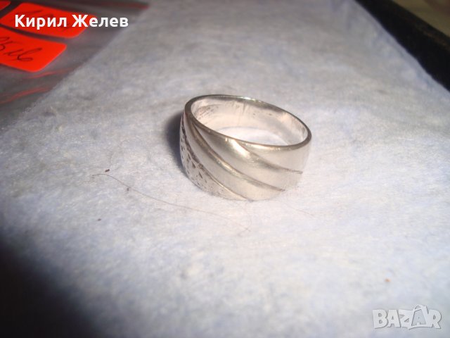 СТАР СРЕБЪРЕН АРТ ДЕКО ПРЪСТЕН ВИСОКА ПРОБА СРЕБРО МАЙСТОРСКА КОВАНА ИЗРАБОТКА 26223, снимка 7 - Антикварни и старинни предмети - 35996637