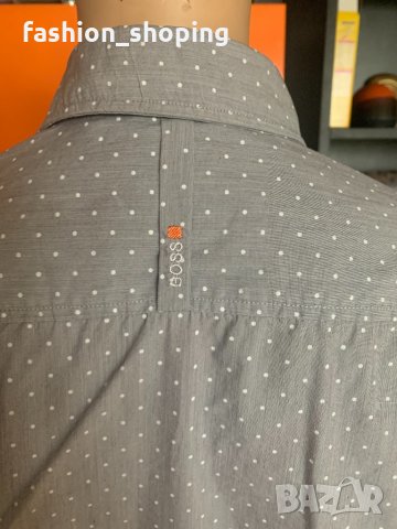 Мъжка риза Orange Boss, размер М, снимка 6 - Ризи - 34486831