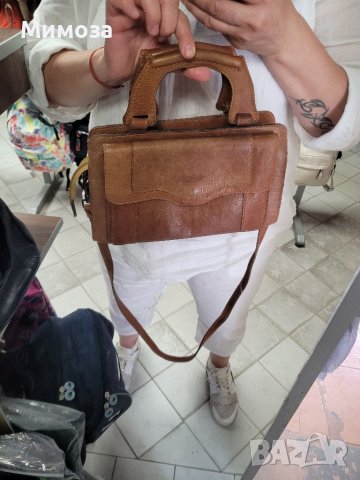 BEL SAC винтидж чанта ЕСТЕСТВЕНА КОЖА,, снимка 2 - Чанти - 41000596
