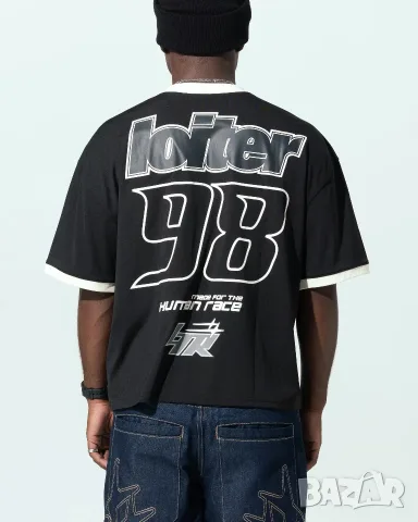 Unisex Тениска Loiter Tournament Jersey, Черна, Размер L, снимка 7 - Тениски - 56139747