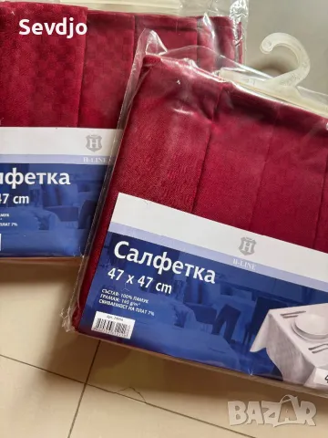 Текстилни салфетки 47/47см, снимка 2 - Аксесоари за кухня - 49843528