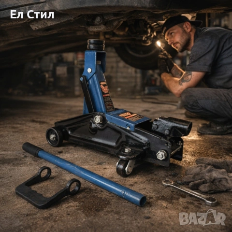 Хидравличен крик крокодил 3 тона - мобилен с колела, снимка 2 - Други инструменти - 53804693