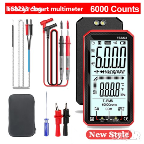 Mултиметър T-RMS, памет 6000 записа, безконтактно откриване на напрежение, снимка 4 - Други инструменти - 41652343