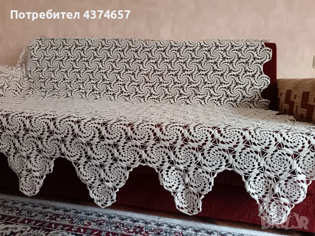 Памучна плетена покривка за легло, снимка 2 - Покривки за легло - 48930865