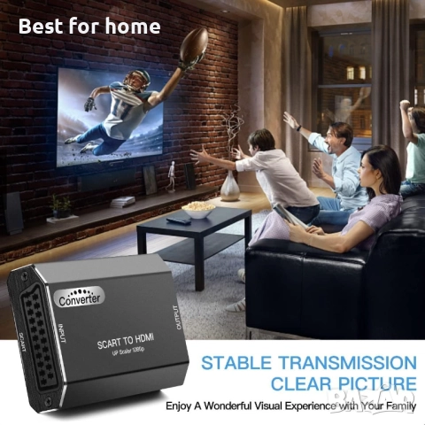 KUYIA SCART към HDMI аудио и видео конвертор, снимка 6 - Друга електроника - 52633747