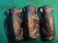 Трите МАЙМУНКИ Ни ЧУЛ Ни ВИДЯЛ Ни РАЗБРАЛ ЛОТ 3 Стари БРОНЗОВИ КОЛЕКЦИОНЕРСКИ РЕДКИ ФИГУРКИ 35078, снимка 6