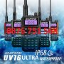 Промо Нови ip68 Baofeng 16 ULTRA 25w 12500mah и max 10w 8800mah tri power 12м гаран. двубандова 2023