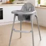 Детско столче за хранене, сиво, снимка 1