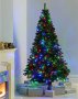 Елха Коледно Дърво Смърч 2.1м. 300 LED Многоцветни Светлини Лампи Лукс