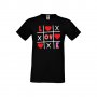Мъжка тениска Свети Валентин Tic Tac Toe Love 1