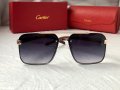 Cartier висок клас мъжки слънчеви очила с дървени дръжки, снимка 4