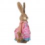 Великденскa декорация, Зайче държащо кошничка с яйца, 49 см, Многоцветна, снимка 1