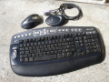 Microsoft Wireless Desktop Elite Keyboard 1011 – безжична луксозна клавиатура, мишка, ресийвър, снимка 1 - Клавиатури и мишки - 36209294