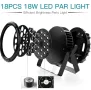 DMX 18 x18W Водоустойчиви DJ LED Par светлини RGBW IP67 Сценични светлини LED диско осветление, снимка 2