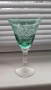 Две уникални кристални чаши за вино в изумрудено зелено, снимка 7