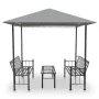 Градинска Шатра С Маса И Пейки 2,5x1,5x2,4 м Антрацит Код P581, снимка 3