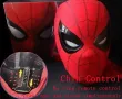 Маска SpiderMan Спайдърмен с мигащи и светещи очи и контрол на брадичката реалистична, снимка 3