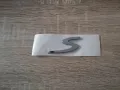 Porsche S сребриста емблема малък размер, снимка 1