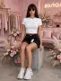 Bershka дамски къси дънкови панталонки, снимка 6