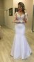 Сватбена рокля с акцент сърце в бяло, снимка 1 - Рокли - 41913074