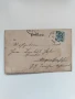 Стара литографирана, пощенска картичка с портрет на жена и гарван, 1900г., снимка 2