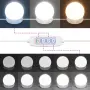 vidaXL Тоалетка с LED лампи, бяла, 96x40x142 см, снимка 10