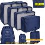 Комплект от 8 броя органайзери за багаж и козметика за куфар - КОД 3984
