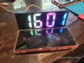 LED будилник с цветен огледален дисплей, работещ с USB , , снимка 2