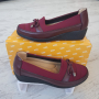 Дамски обувки на платформа цвят бордо, снимка 3