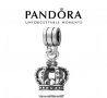 Висулка Пандора корона в цвят антично сребро 